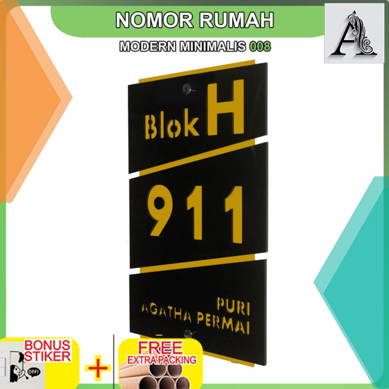 

Terlaris Nomor Rumah Akrilik Modern Minimalis Model 008 - Sejajar Merah