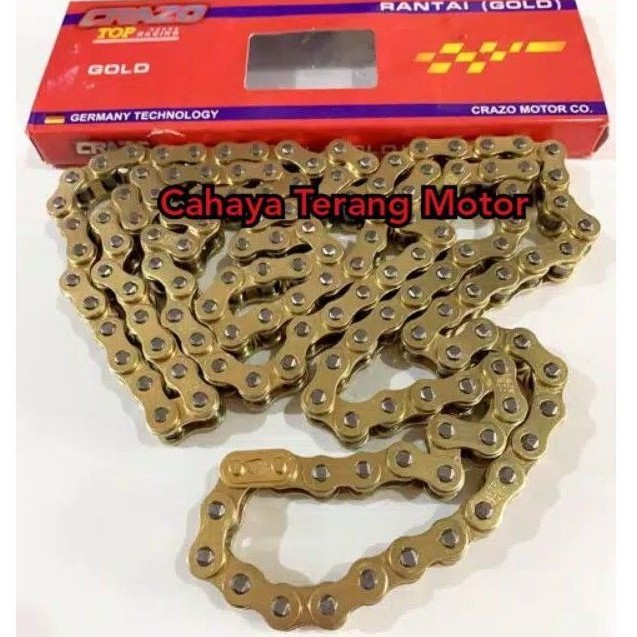 RANTAI GOLD EMAS MOTOR 415H - 130L / 428H - 130L / 428H - 140L CRAZO PREMIUM