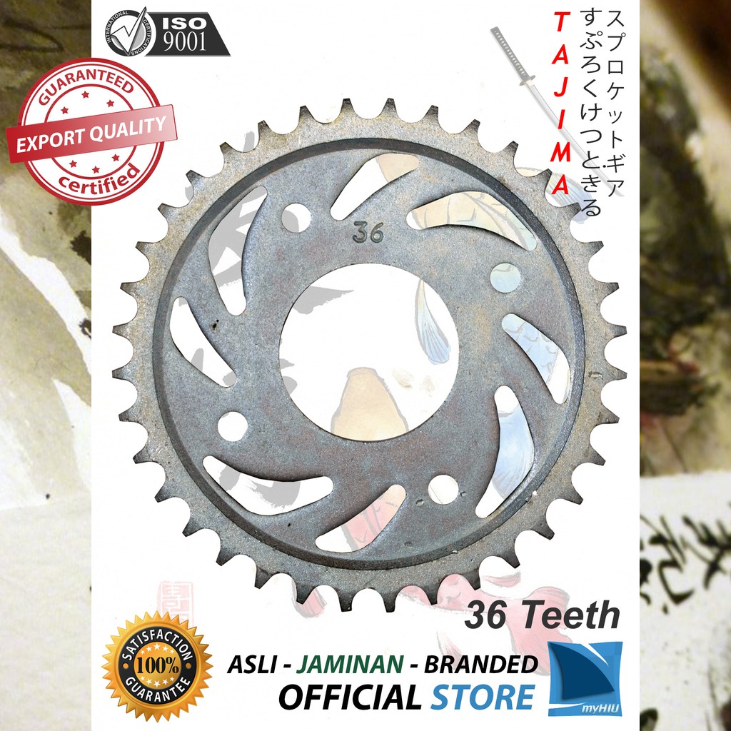 Gigi Tarik 33T ~ 39T SUZUKI Satria FU New / F 150 Facelift Gir Belakang - Rear Sprocket Gear TAJIMA-428-36T