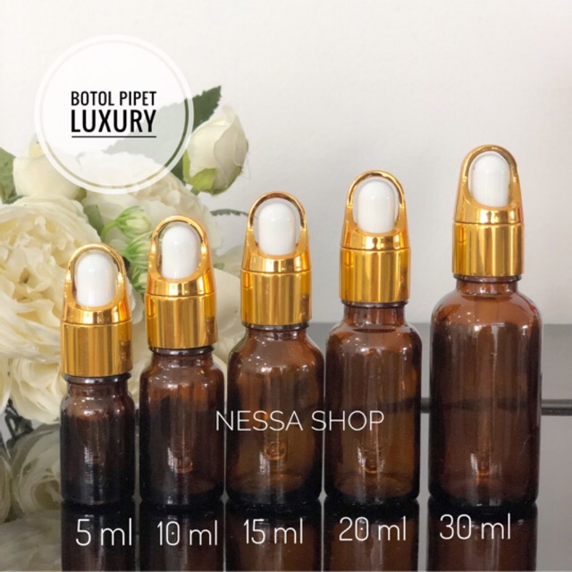 Botol Pipet Kaca Tebal Luxury 5,10,15,20,30 ml
