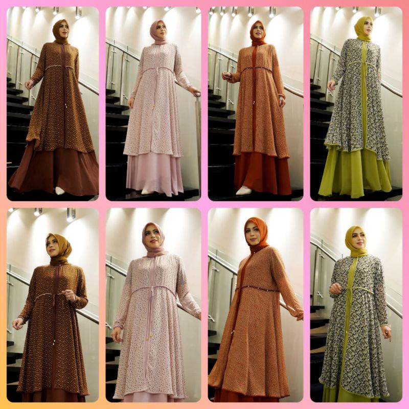 dress muslim/gamis syari/gamis terbaru Zalia Dress Hawwaaiwa