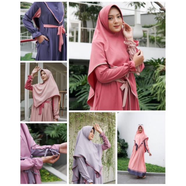 Gamis set zahira syar'i by alitha sister original produk / GamisGrosirNurita