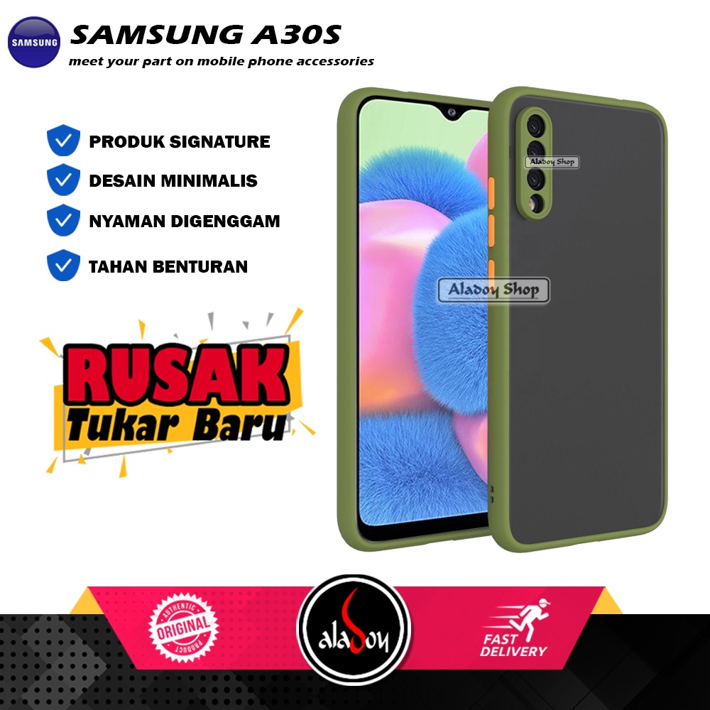 Case Samsung A30S Hard Case AERO Protection Camera Premium Casing