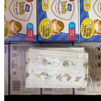 Masker sensi kids headloop 4 lapisan double filter