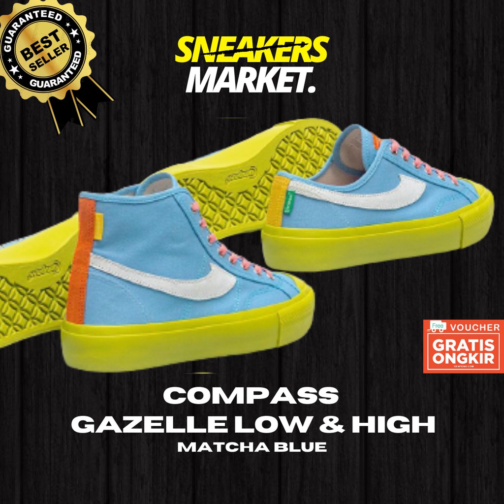 Sepatu Compass Low/High Blue Matcha