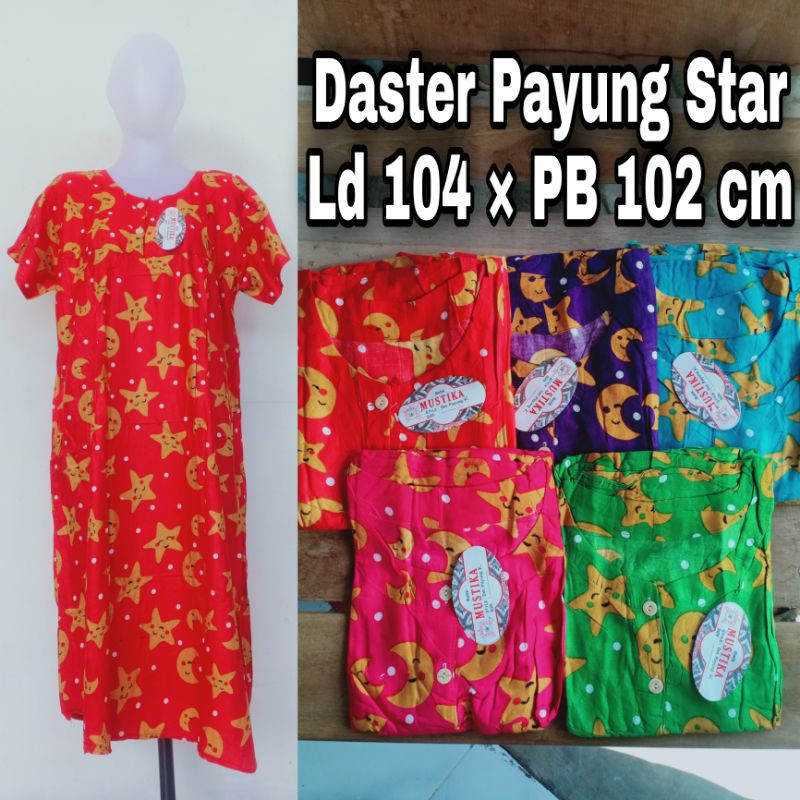 Termurah-Daster Murah Solo-Daster Payung Star Motif Karakter-Bahan Katun Viscose Nyaman Dipakai