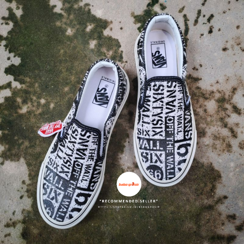 PROMO Sepatu Vans Slip On Classic Off The Wall Sixty Six Premium Include Box. Tag Made in China, Harga Murah, Kualitas Mewah