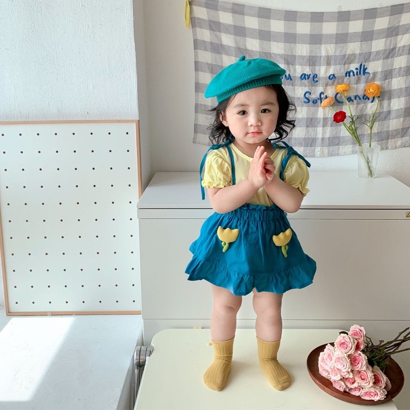 Tulip overall set anak perempuan