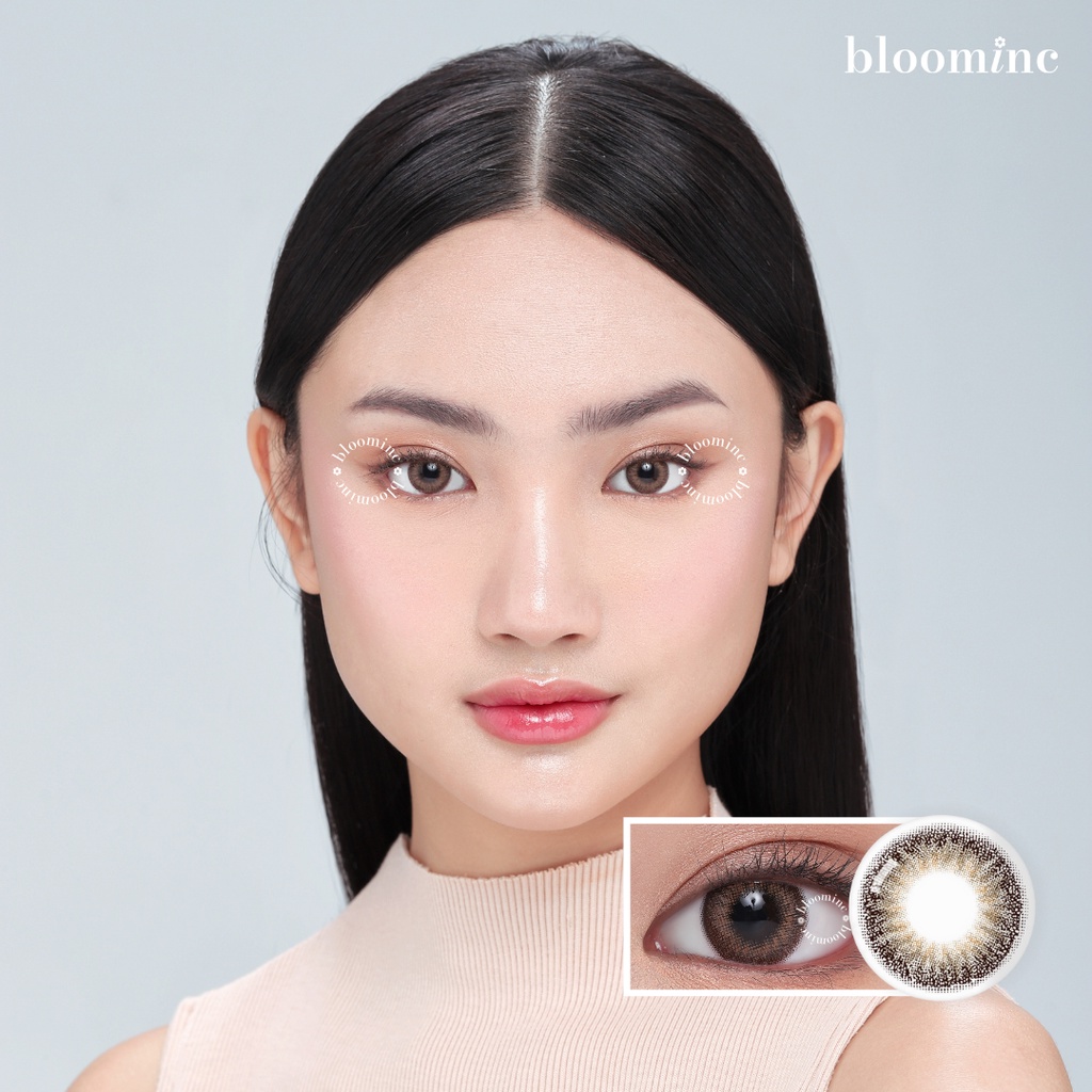EYESIGHT LENSES Softlens Bloominc Daisy Brown | Softlens Korea Premium 14.2mm Warna Cokelat Semi Natural, Cocok Untuk Daily atau Party, Bisa Normal Dan Minus (2pcs/sepasang)