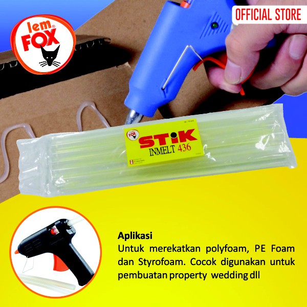 Lem Fox Inmelt 436 Stik 1 Kg / Lem Tembak Besar