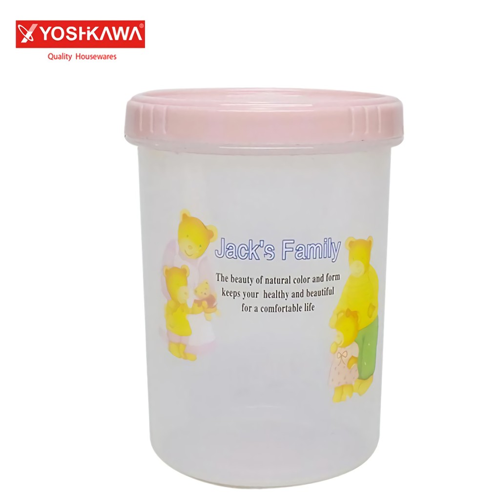 

YOSHIKAWA Toples Plastik 520 ML Food Container EVL-TX-17 Pink
