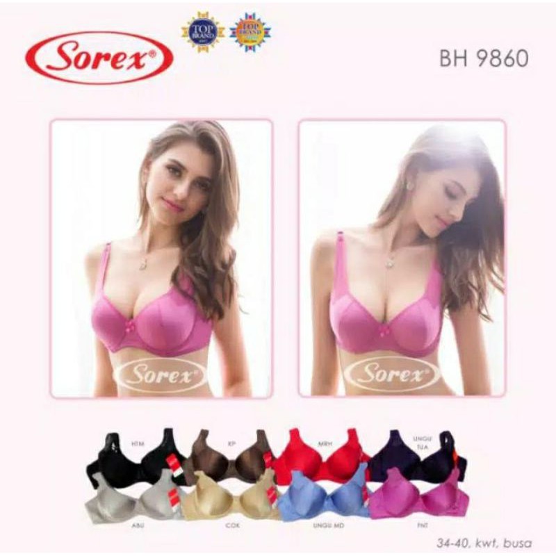 Sorex Bra Basic Full Cup Kawat 9860 Kait 2 Cup setara cup B