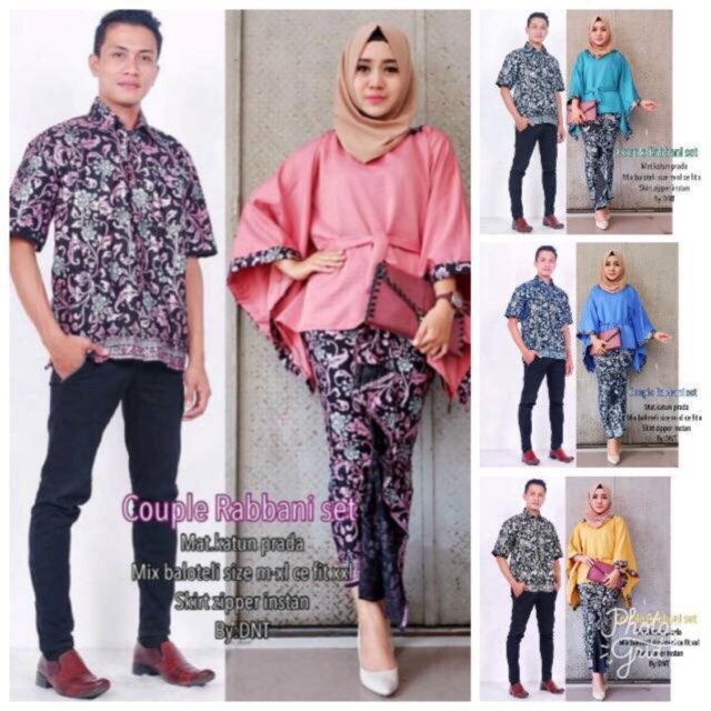 Batik couple  kebaya modern rabbani set batik couple  