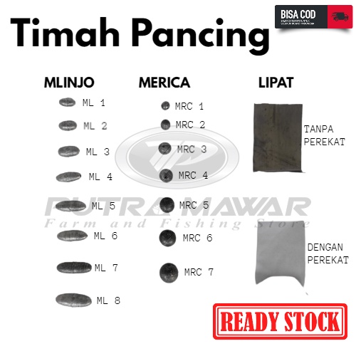 Timah Pancing Pemberat Pelampung Besar Kecil Set Lembaran Bulat Melinjo Merica Isi 5pcs Murah