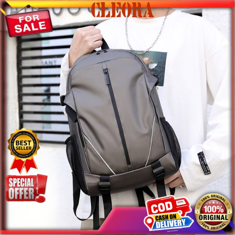 Tas Ransel Pria HAOSHUAI Original Tas Laptop Pria Waterproof Kekinian Import Ori  Branded Keren  Tra