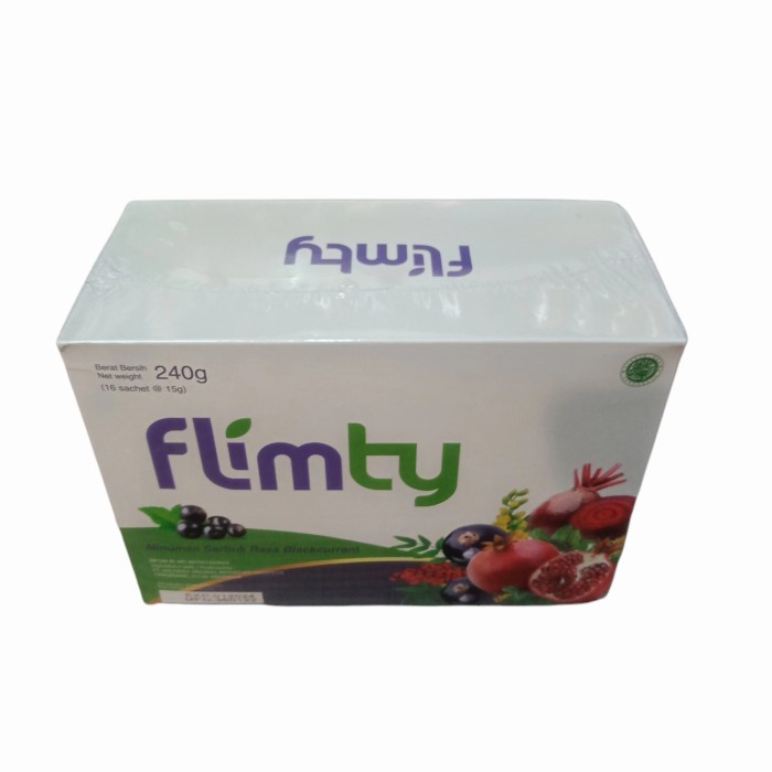 

FLIMTY MINUMAN SERBUK RASA BLACKCURRANT 240 GR ISI ( 16 SACHET )