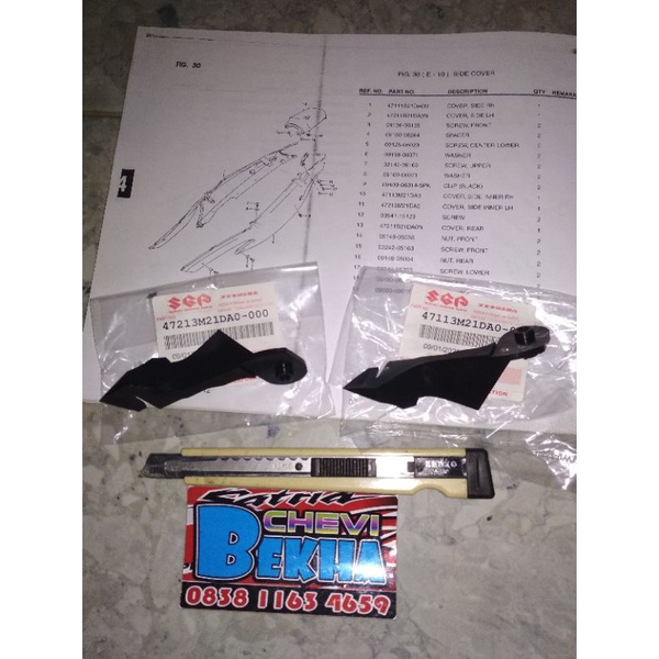 spacer bodi lampu belakang satria hiu lscm original SGP