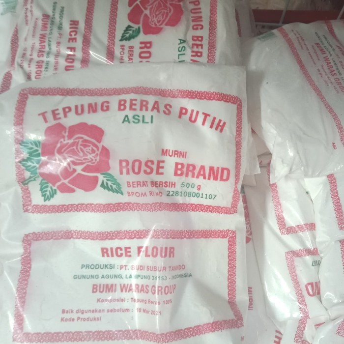 Rose brand tepung beras putih 500gr/pcs