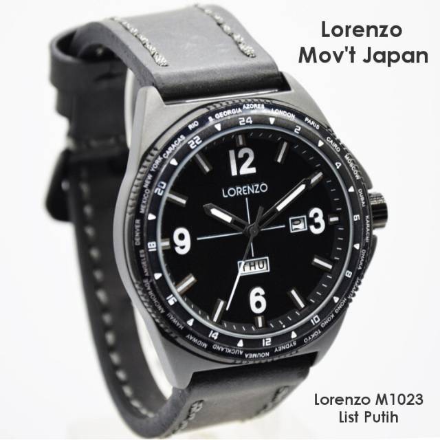 Jam tangan Lorenzo, Jam Tangan Pria, Original Kulit Sport Mewah