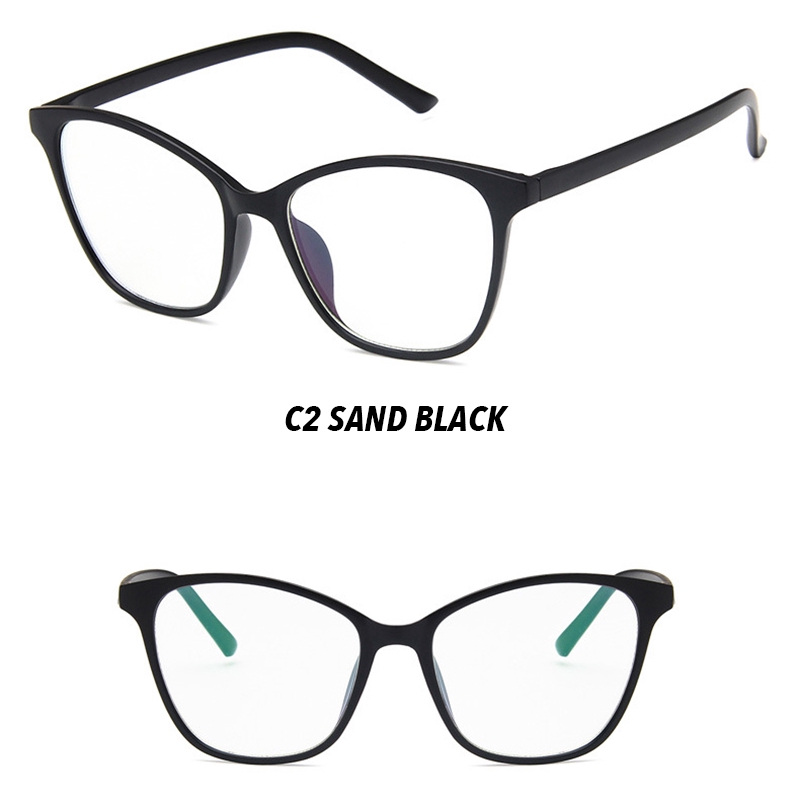 (YUZHU) Bayar di Tempat INS Fashion Oversized Mata Kucing Wanita Kacamata Women Eyeglasses