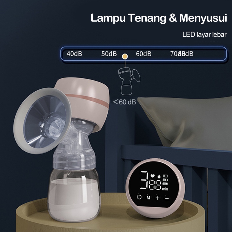 Pumping ASI Elektrik Alat Pompa ASI Elektrik Wireless Breast Pump Portable Rechargeable 180ml 2 Mode 9 Level 22mm Dapat Dipakai Dengan Layar