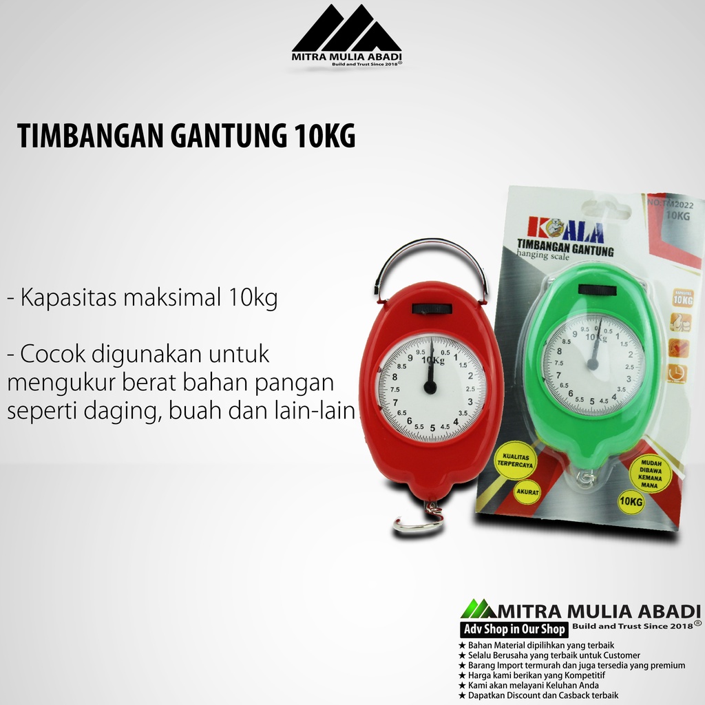 Timbangan Gantung Mini 10kg | Hanging Scale 10kg Popeye