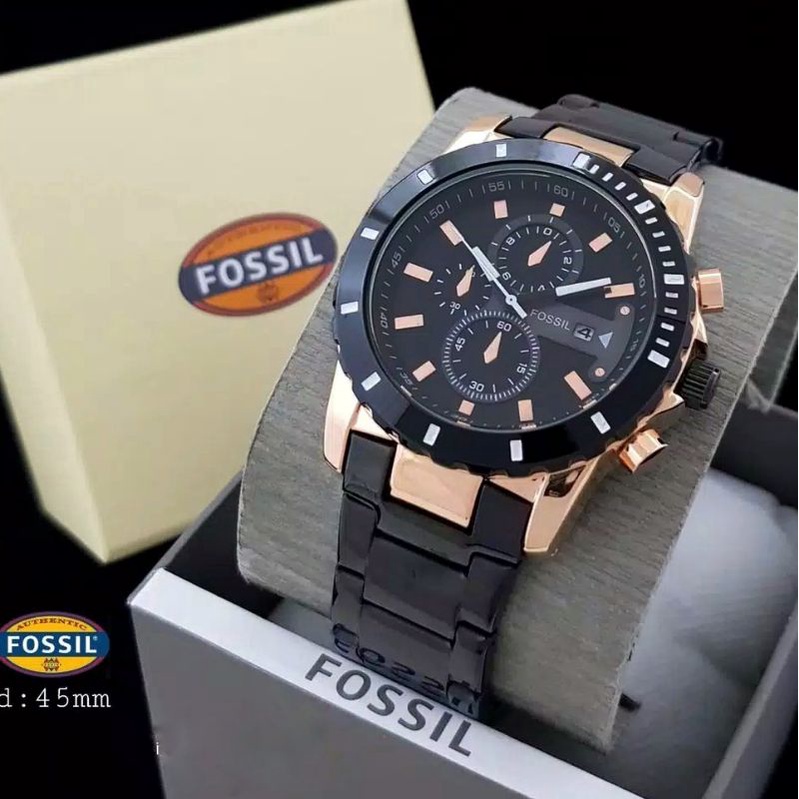 Jam Tangan Pria ES6137 Chrono Variasi Include Exclusieve Box dan Baterai Cadangan