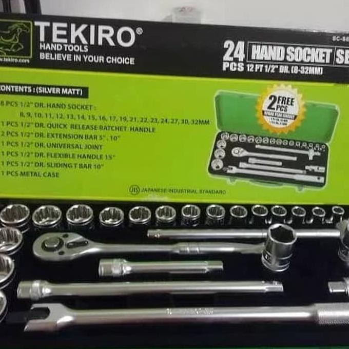 Kskak645- Kunci Sok Set 24 Pcs Box Besi Kunci Socket Set Tekiro 24Pcs Box Besi 985X