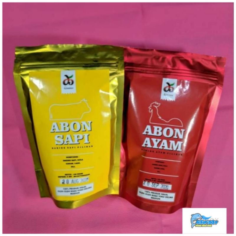 

Abon ayam dan Abon sapi Delima ibu Roesmadji