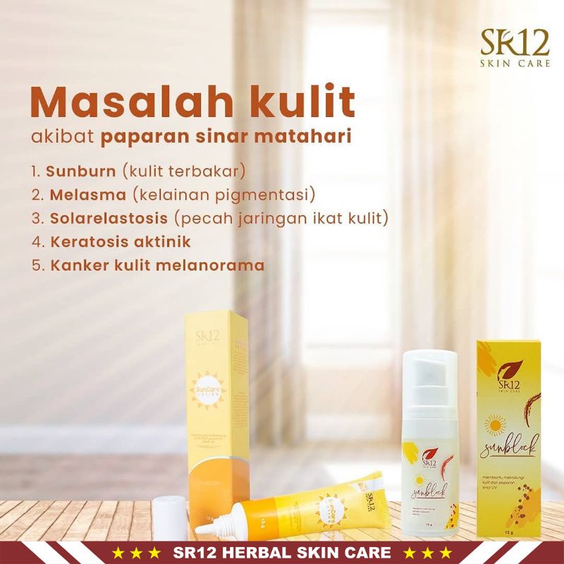 Sunscreen SR12 | Sunblock SR12 &amp; Suncare Lotion SR12 | Perawatan Wajah SR12 Skincare