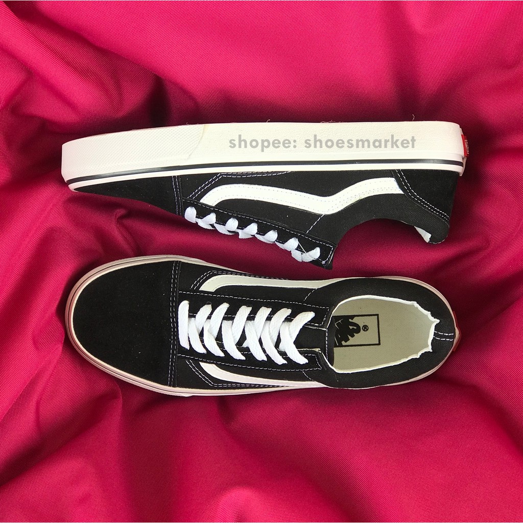 OBRAL SEPATU VANS OLDSKOOL CLASSIC BLACK WHITE