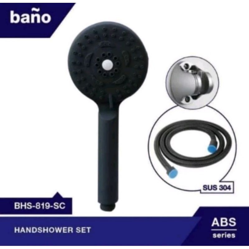 Hand shower set bano black - Shower set bano hitam / shower mandi