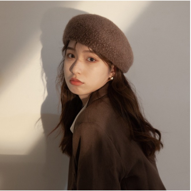 IMPORT WOMAN TEEN WINTER AUTUMN WOOL BARET TOPI BERET DEWASA REMAJA ANAK WOL MUSIM DINGIN MUSIM GUGUR