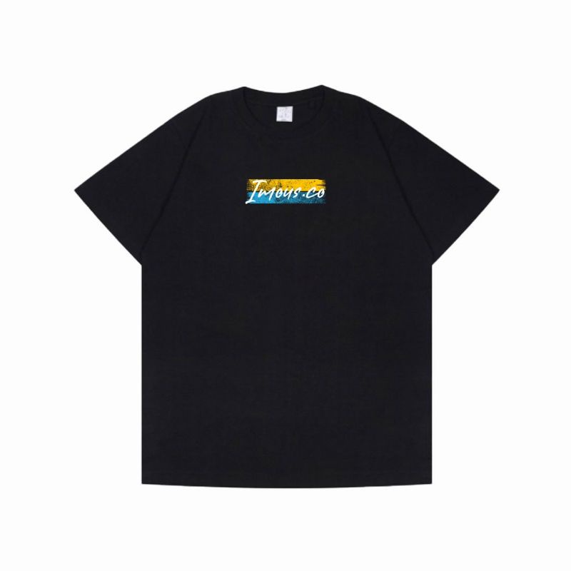 Imous.co Kaos Lengan Pendek Distro Pria Wanita Color Series Authentic Black