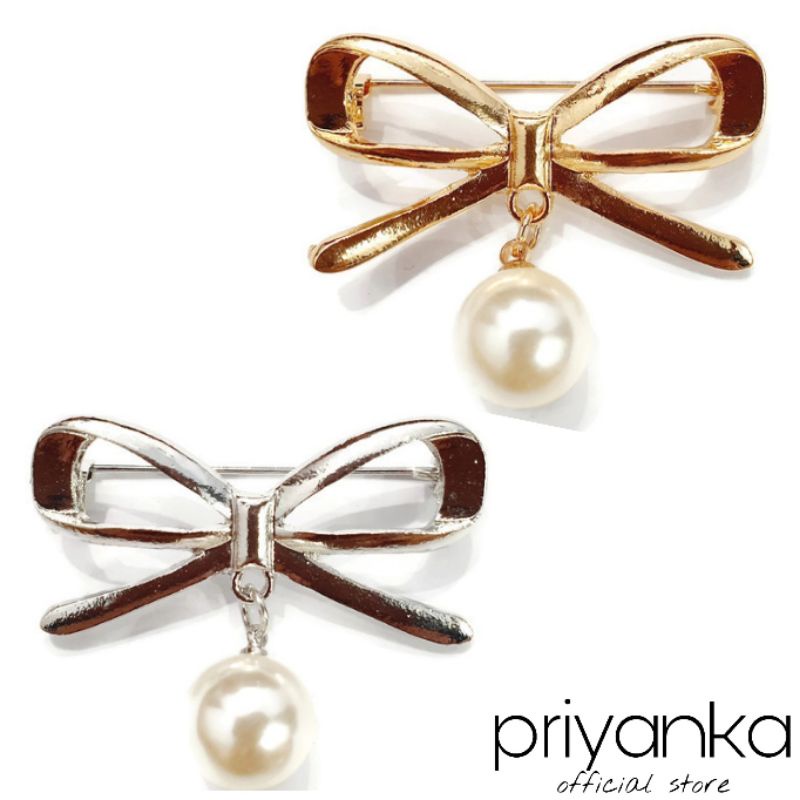 Bros Dada Motif Pita Permata/Bros Bahu Kerja dan Pesta/Bros Korea Kekinian Mewah