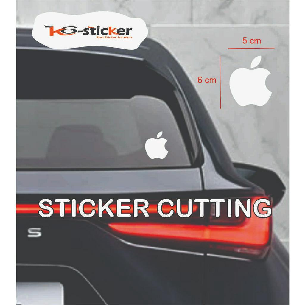 stiker apple STANDARD Stiker Mobil Apple Apel Cutting Murah