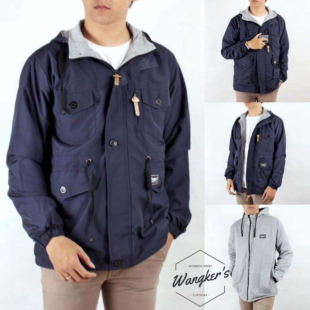 JAKET BOLAK BALIK PRIA DAN WANITA 2IN1 / JAKET PARKA PRIA TEBAL BISA BOLAK BALIK ORIGINAL WANGKERS