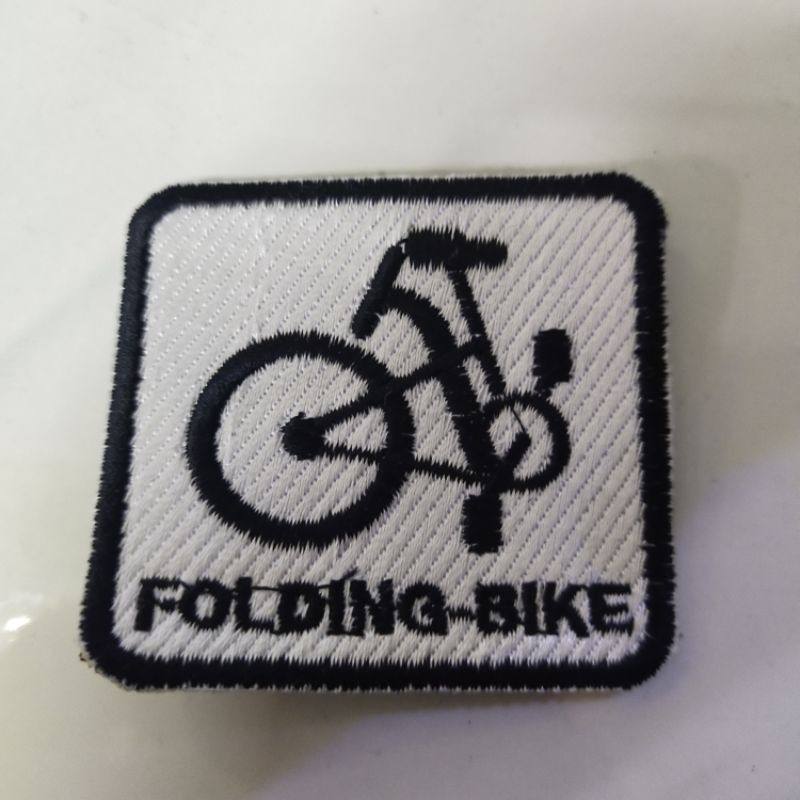 emblem patch bordir folding bike