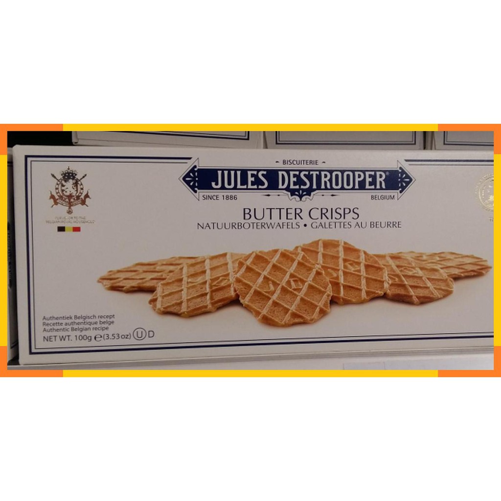 

Jules destrooper | butter crisp | butter waffles | almond thins | 100g