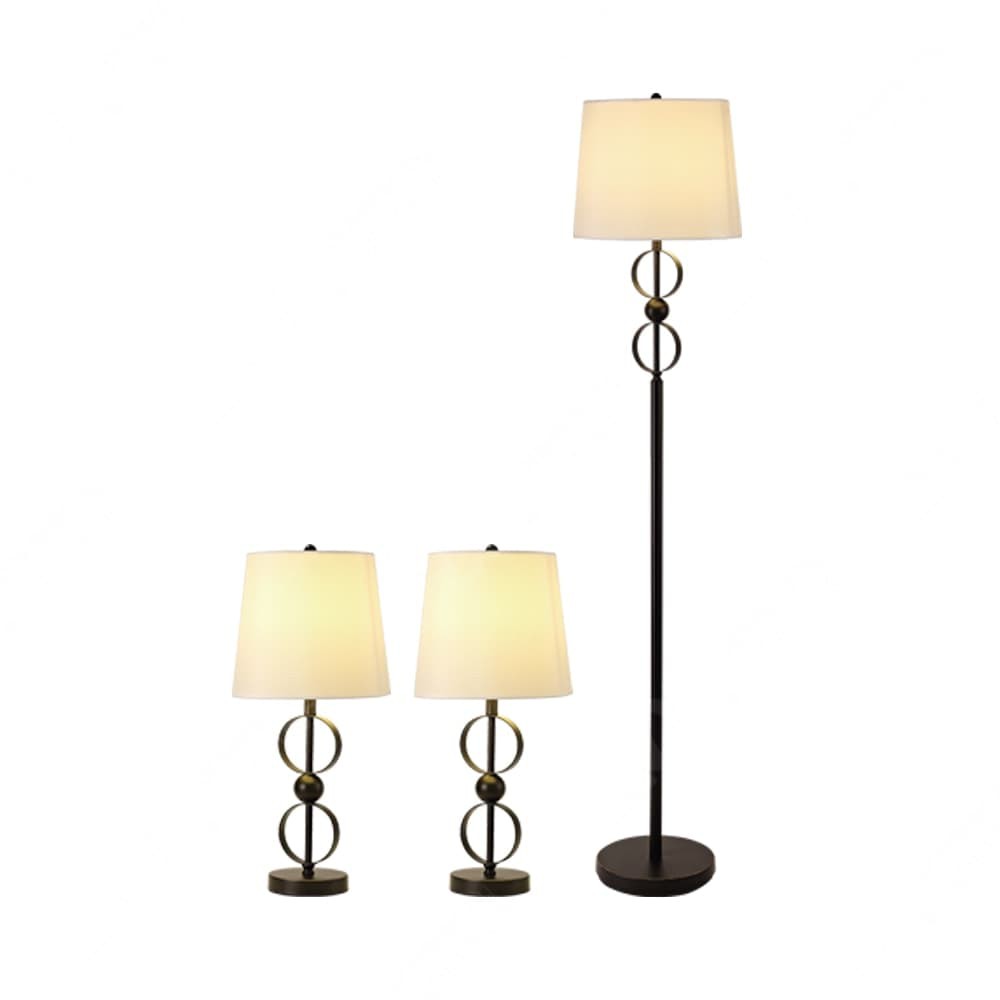 Set 3 Pcs Lampu Meja Dan Lantai Circle E27 EGLARE