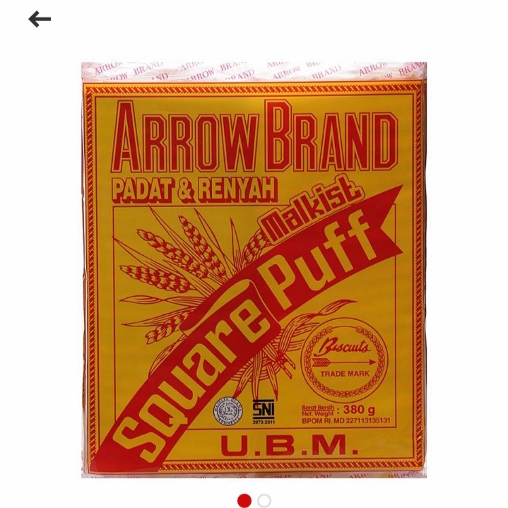 

UBM arrow brand malkist square puff 350 gr