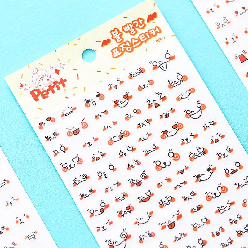  Korea  kartun anak anak stiker  Ekspresi lucu  stiker  ponsel 