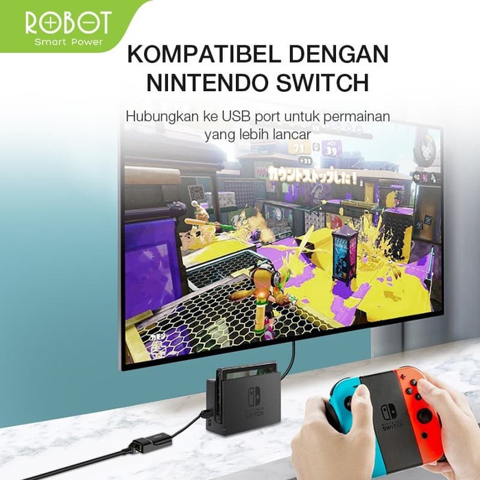 ROBOT EA10 USB Ethernet Adapter USB 2.0 to RJ45 LAN Nintendo Switch