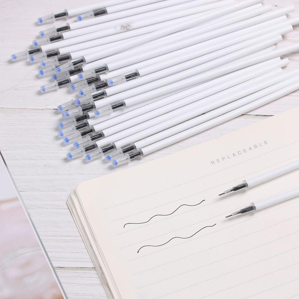 SUYO 10pcs/lot Gel Pen Isi Ulang Hot Office Signature Black Ink