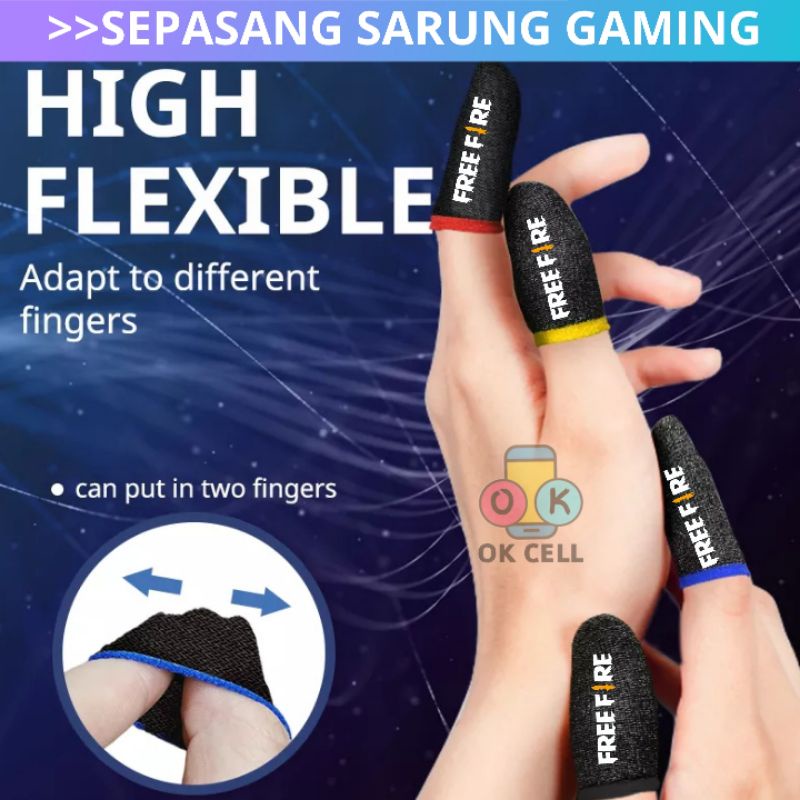 Sarung Jempol Game Evos Free Fire FF Anti Basah Super Sensitif Premium