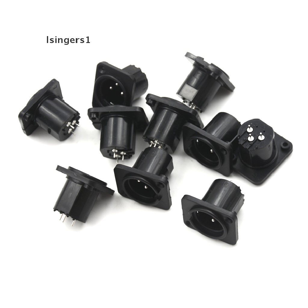 (lsingers1) 10pcs Konektor Jack XLR 3-Pin Male