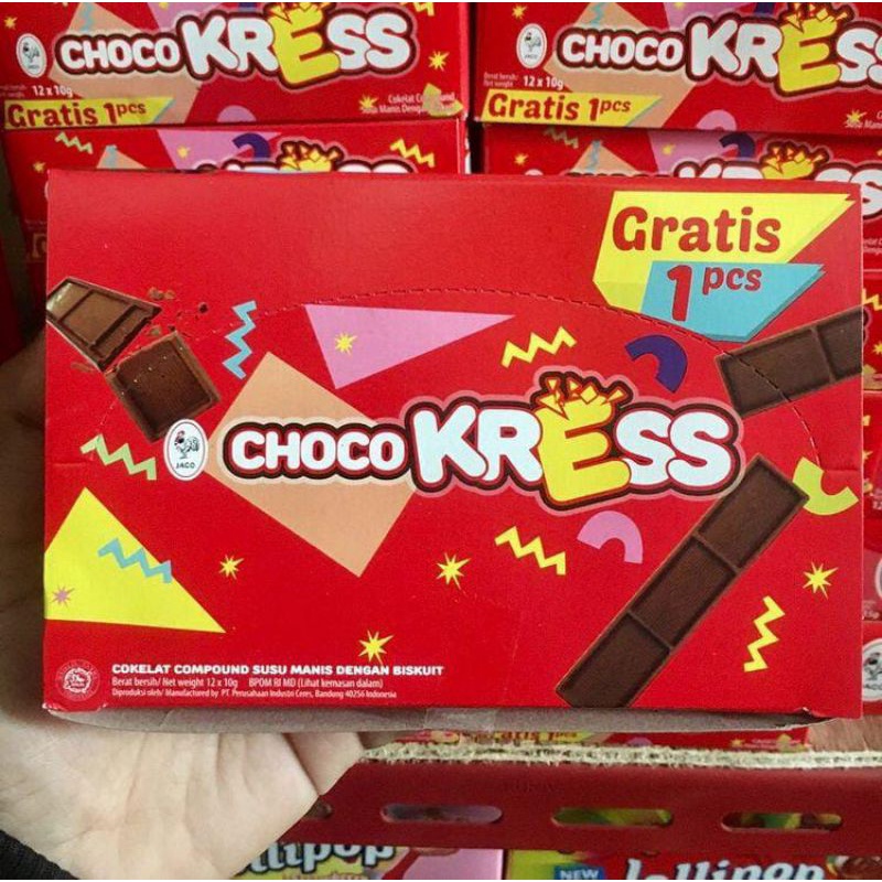 

Chocho Kress Coklat Jago 1 Box isi 12 Pcs