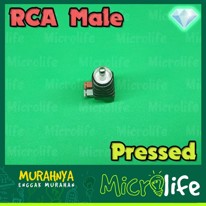 RCA Audio Connector Jack Male Pressed Tekan