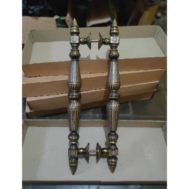 Brass Pull Handle / Handle Pintu Menara Kuningan Antik 60 cm - Antique Brass Juwana