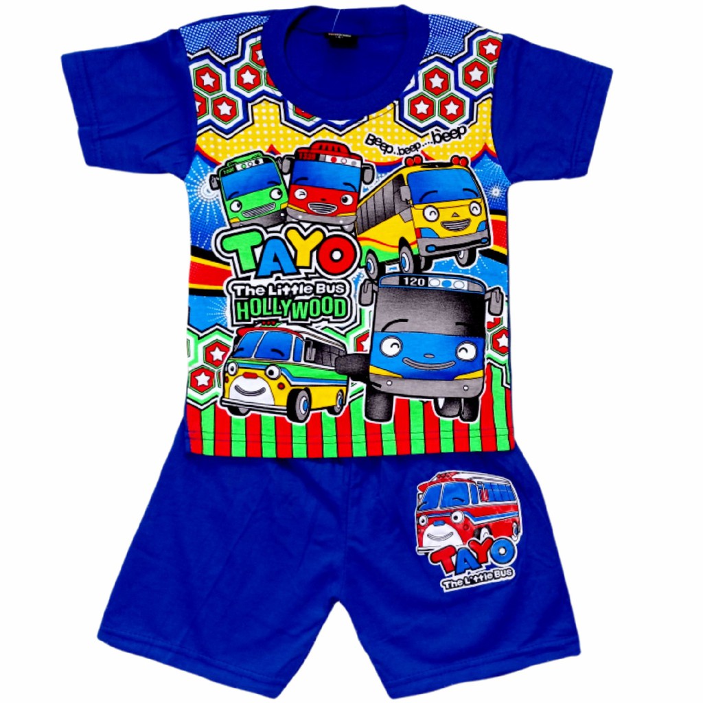 Baju Setelan KAOS Anak TAYO